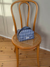 Honey small toiletry bag with checks – Blue