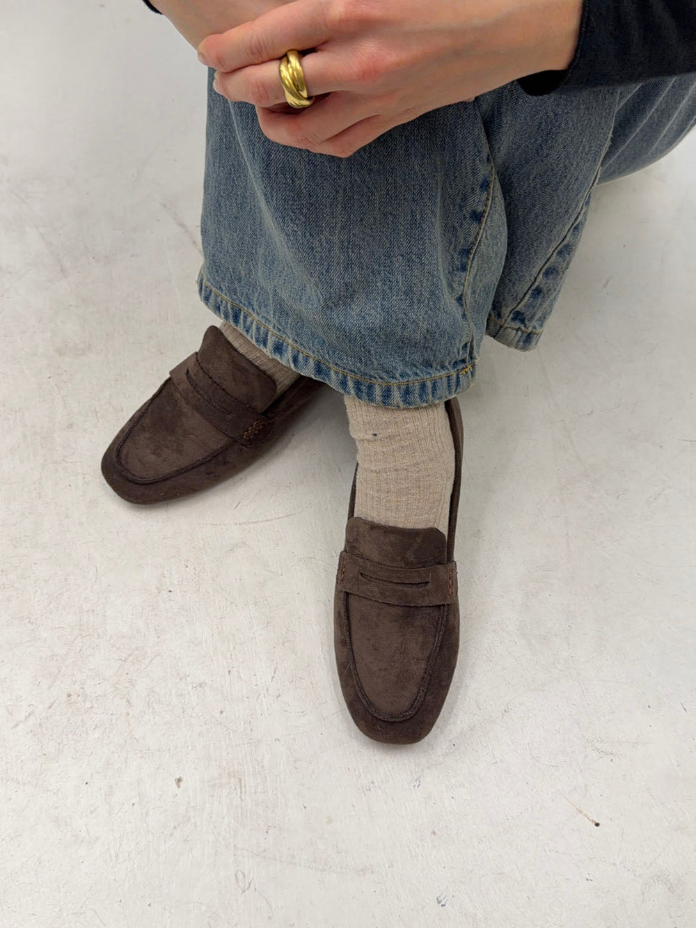Watson loafers in suede - Dark brown