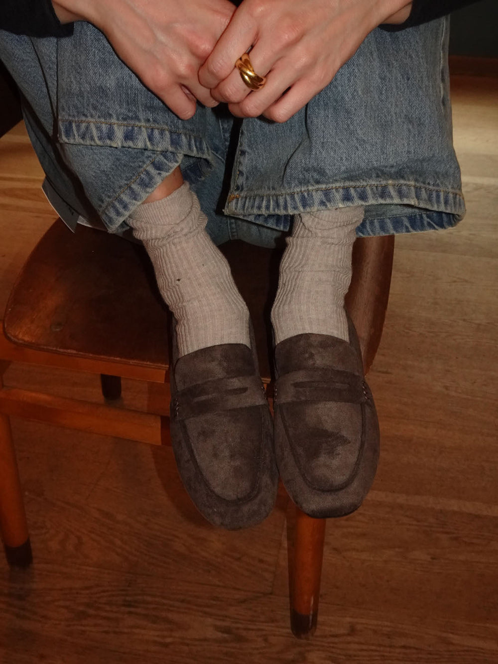 Watson loafers in suede - Dark brown