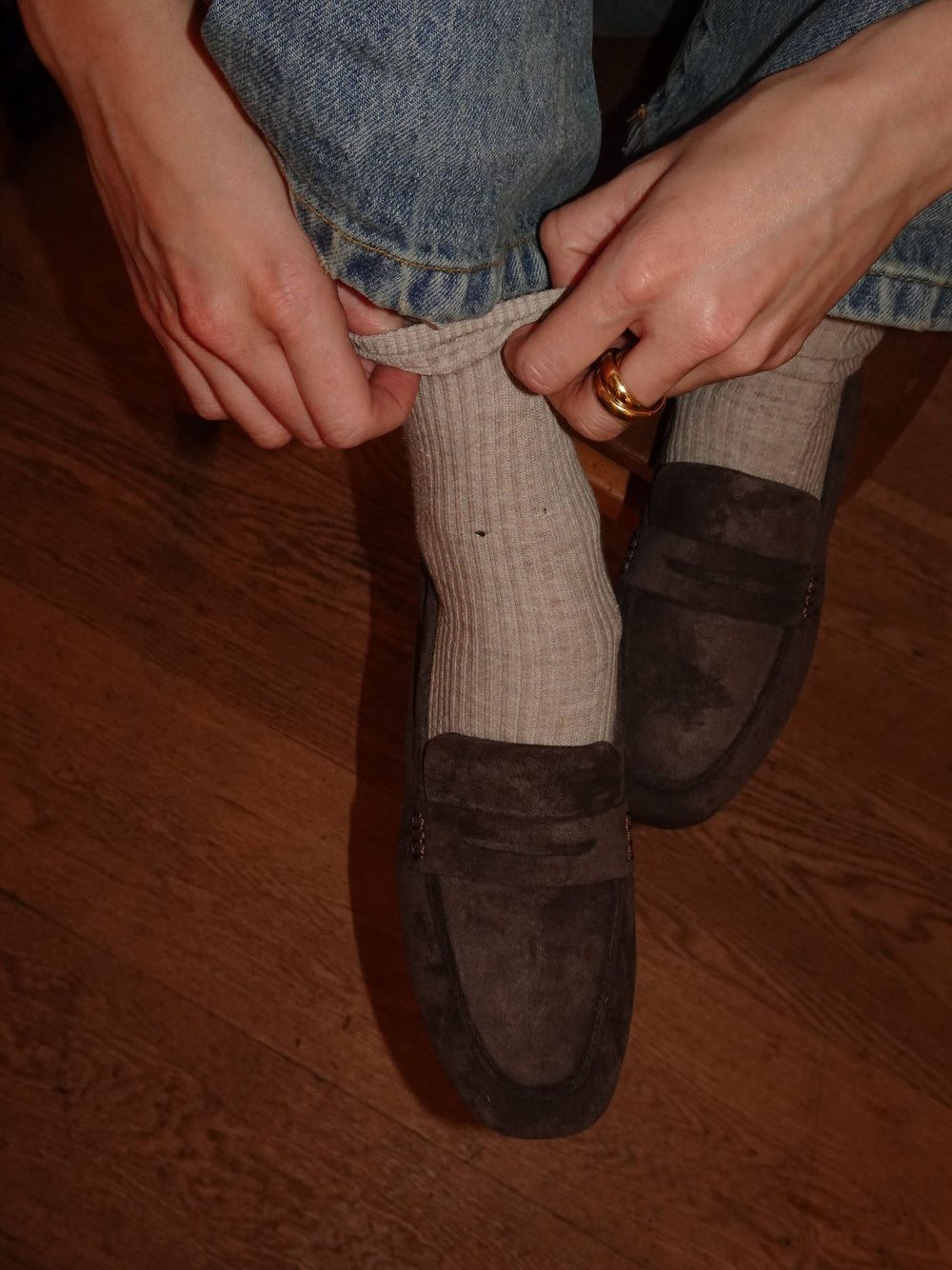 Watson loafers in suede - Dark brown