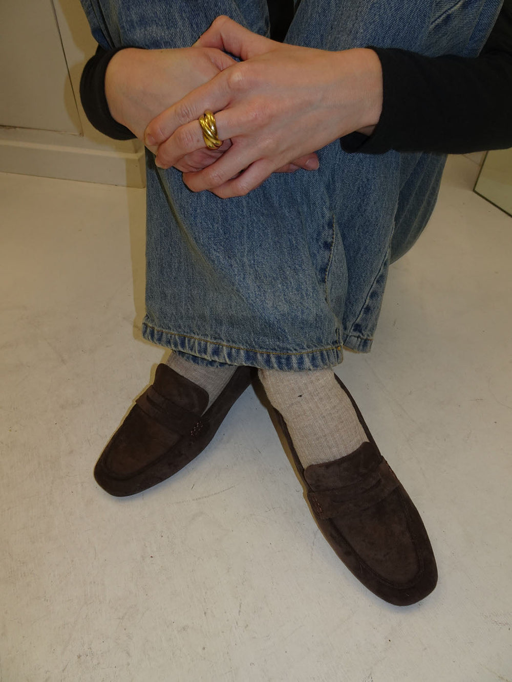 Watson loafers in suede - Dark brown