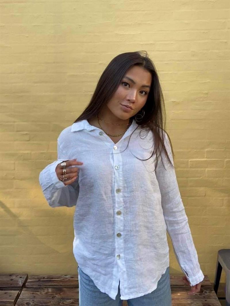 Lovisa linen shirt - white