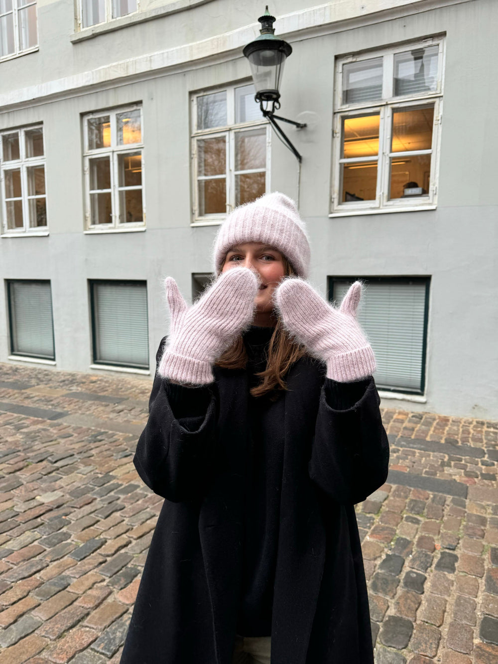 Fluffy mittens - Light pink