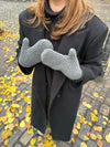 Alfina mittens - Dark grey