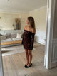 Lunea off shoulder dress with sequins - Bordeaux