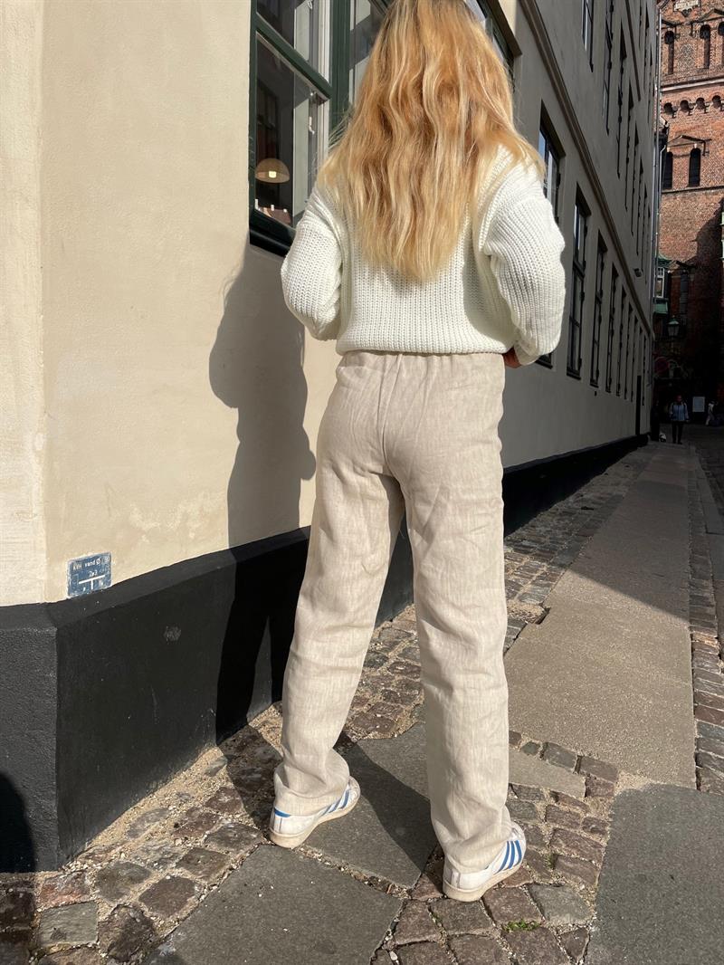 Matilde W linen pants - beige