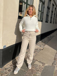 Matilde W linen pants - beige