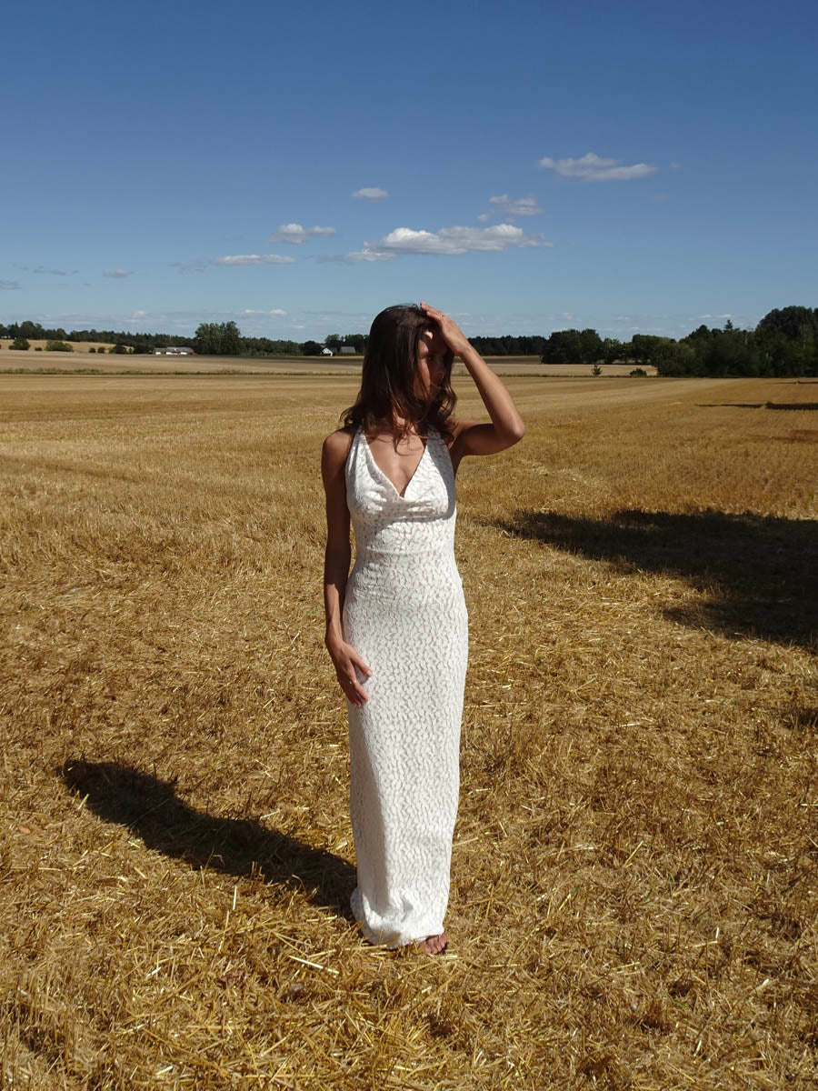 Sesia maxi lace dress - White