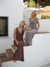 Flora maxi dress - Brown