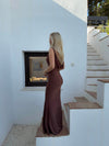 Flora maxi dress - Brown
