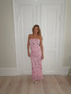 Charlot maxi dress with flowers - Pink