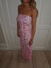 Charlot maxi dress with flowers - Pink