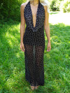 Lilli maxi dress with polka dots - Black