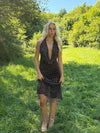 Lilli maxi dress with polka dots - Black