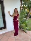 Yasmina maxi skirt – Burgundy