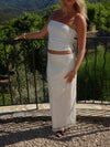 Emna maxi skirt with sequins – White