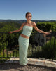 Emna maxi skirt with sequins – Mint green