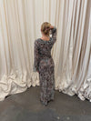 Amy dress with zebra print - Black/white