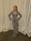 Amy dress with zebra print - Black/white