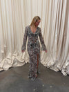 Amy dress with zebra print - Black/white