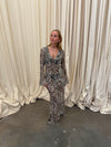 Amy dress with zebra print - Black/white