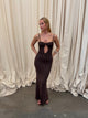 Prisa maxi dress with back detail - Brown