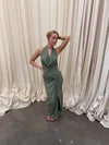 Annlise maxi dress with tie detail - Sage green