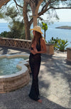 Lilli maxi dress with polka dots - Black