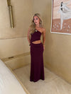Baili maxi dress with cut out - Purple