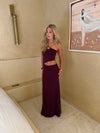 Baili maxi dress with cut out - Purple