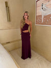 Baili maxi dress with cut out - Purple