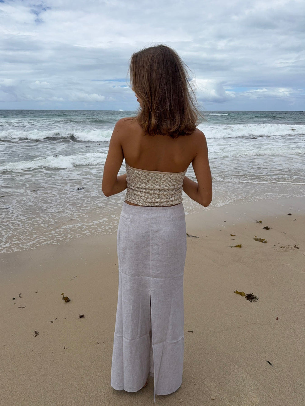 Lucy maxi linen skirt - Beige