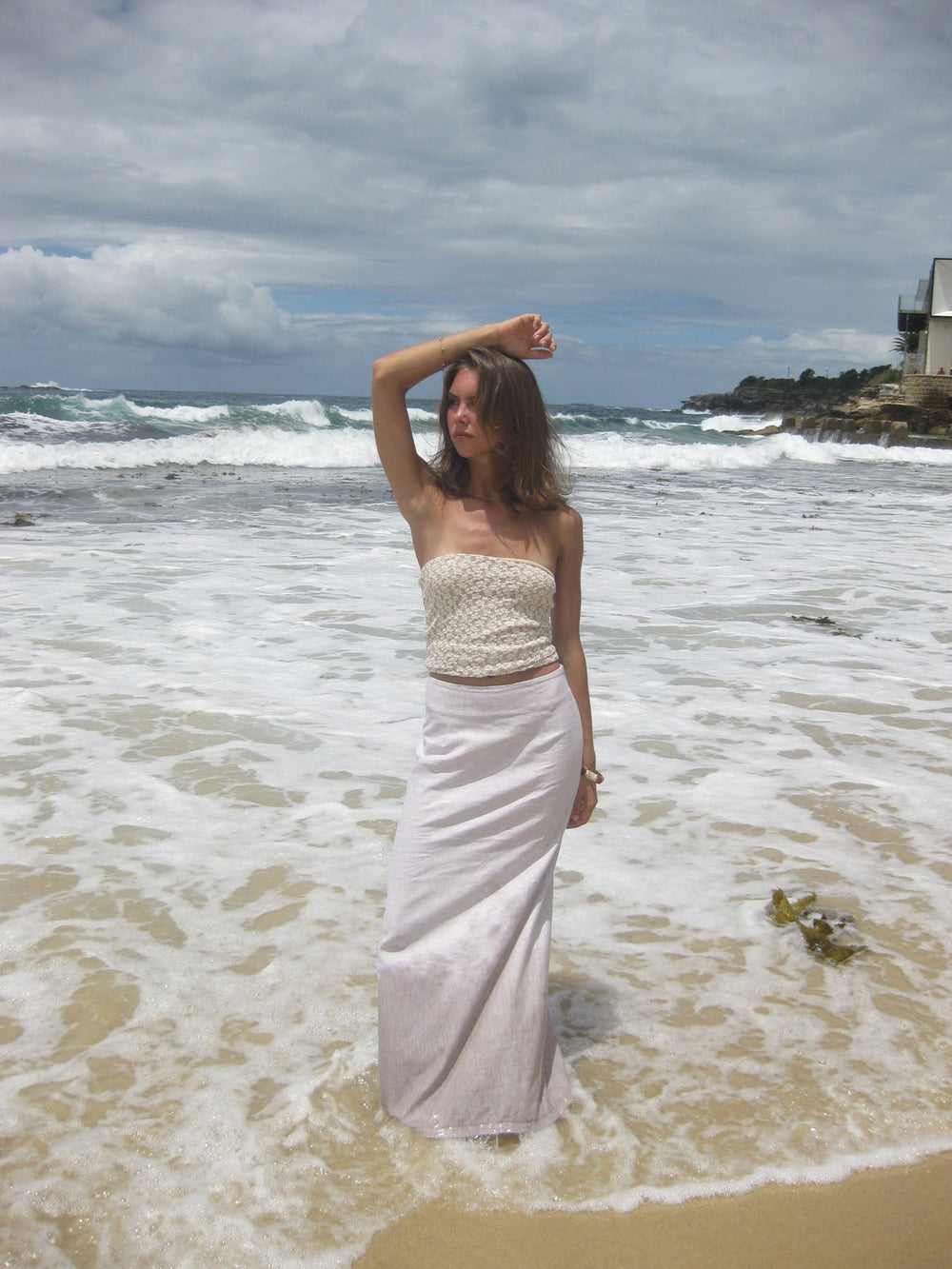 Lucy maxi linen skirt - Beige