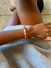 Arna bracelet with pattern – Pink/gold