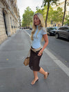 Una midi skirt - Brown