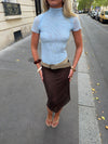 Una midi skirt - Brown