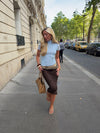 Una midi skirt - Brown