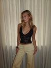 Yana mesh top with sequins - Black