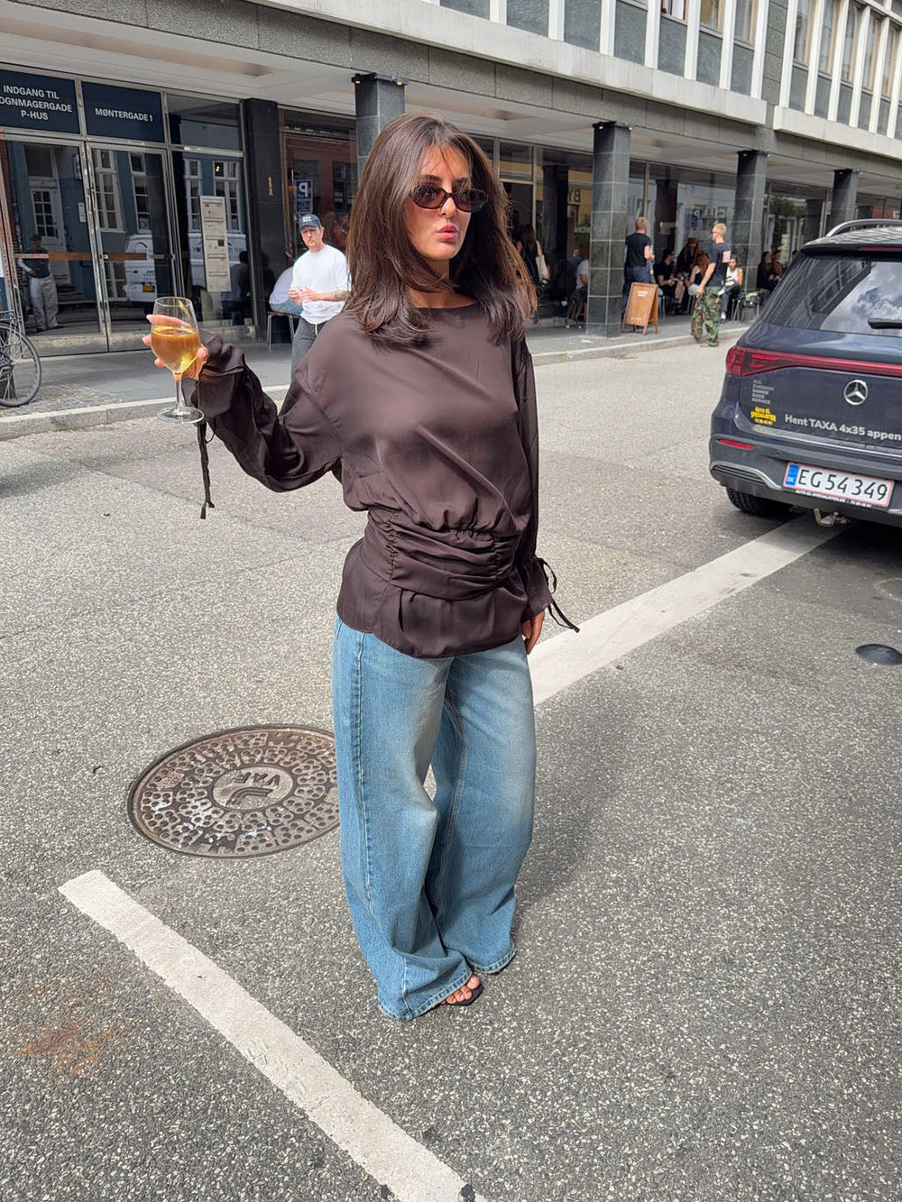 Dalya mesh blouse - Brown