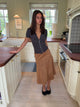 Gemma midi skirt- Brown