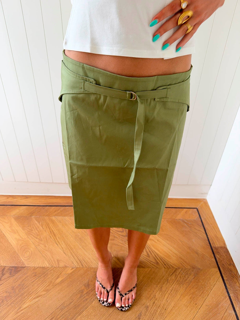 Scandivv midi skirt - Khaki