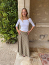 Elsana maxi skirt with checkers - Green/beige