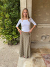 Elsana maxi skirt with checkers - Green/beige