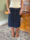 Britta midi skirt - Dark denim