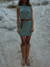 Dalia mini shimmer dress - Green