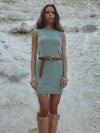 Dalia mini shimmer dress - Green