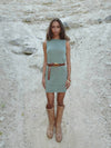 Dalia mini shimmer dress - Green