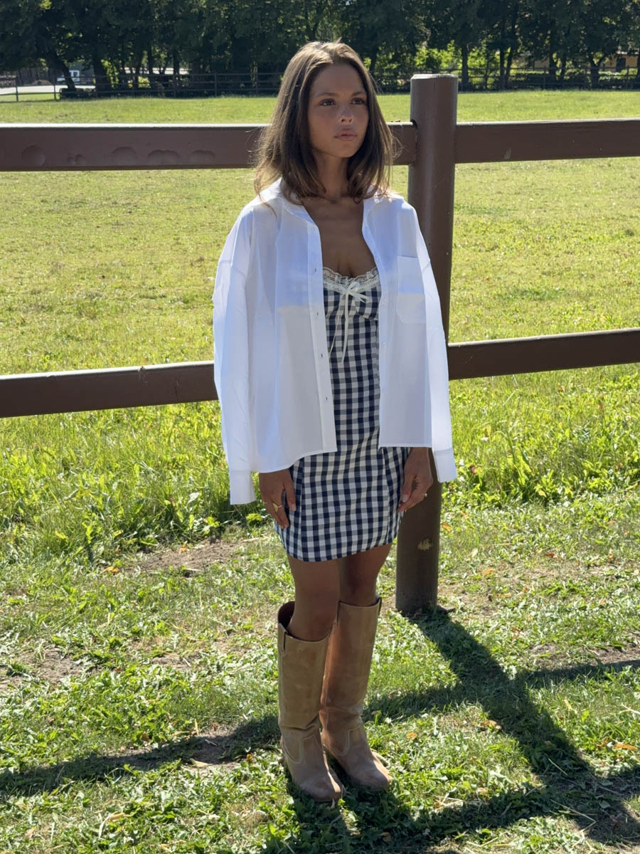 Tracy mini dress - Blue/white
