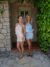 Elsine mini skirt with sequins - Light blue