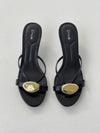 Cleopatra mini heels with gold details - Black